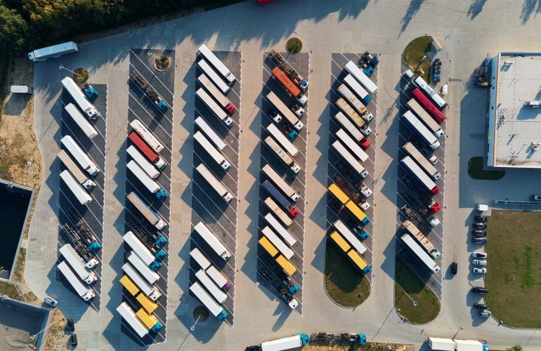 Truck Parking Bovenaanzicht