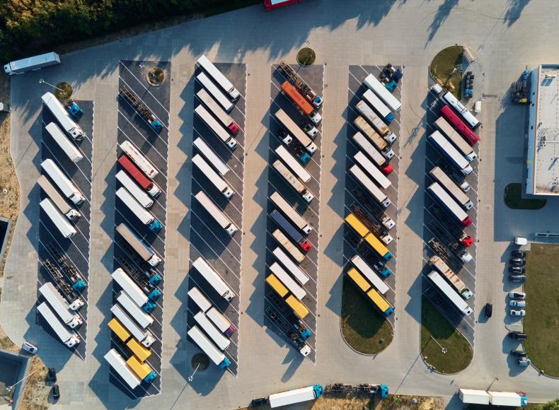 Truck Parking Bovenaanzicht